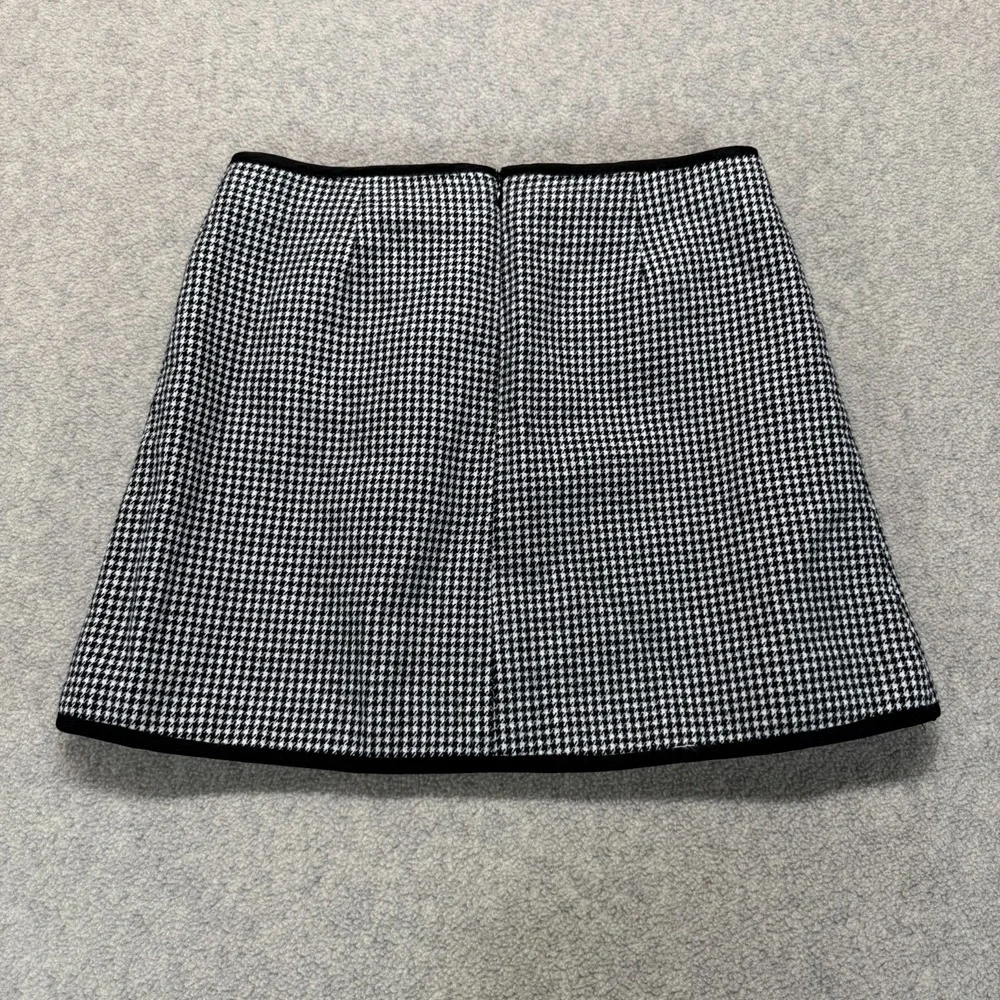 Crewcuts Girls Mini Skirt Black & White Houndstooth Print Gold Button Detail 12